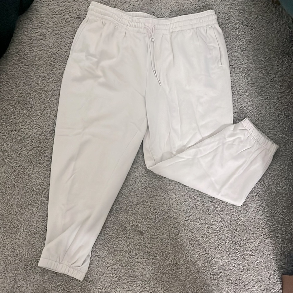 H&M baggy cream sweatpants FOR SALE